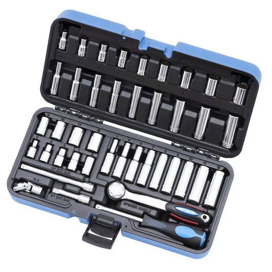 Jeu de 42 clés à douille 1/4" DR SAE/métriques - 12 pans