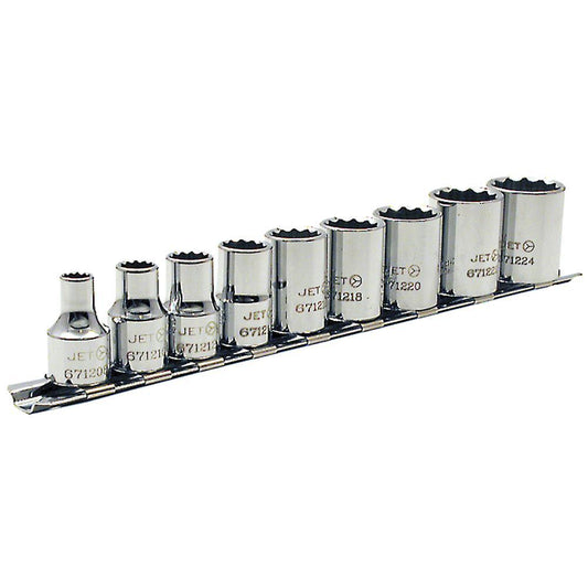 9 PC 3/8" DR SAE Socket Set - 12 Point