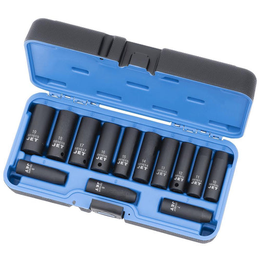 13 PC 3/8" DR Deep Metric Impact Socket Set - 6 Point