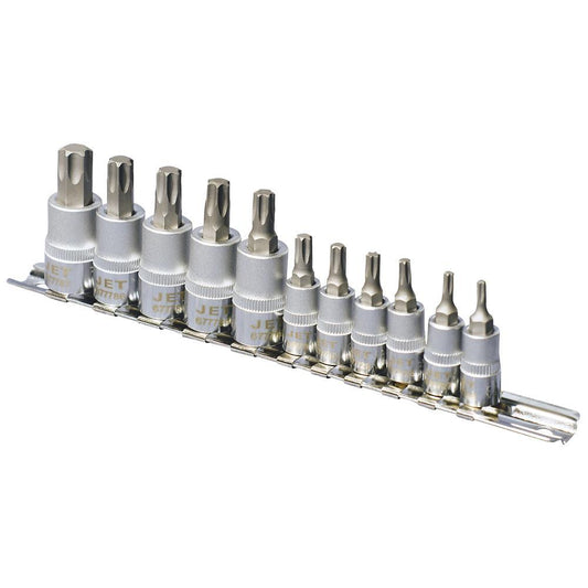 Jeu de 11 douilles à embouts TORX® inviolables 1/4" et 3/8" DR