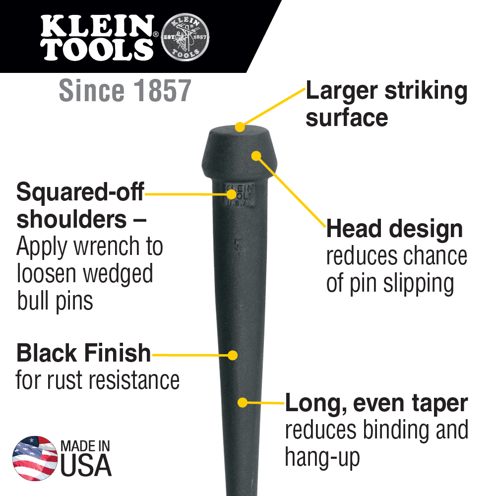 Broad-Head Bull Pin 1-1/4"