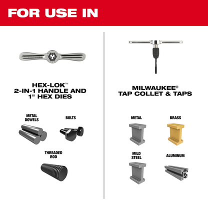 38PC Metric Tap & Die PACKOUT™ Set w/ HEX-LOK™ 2-in-1 Handle