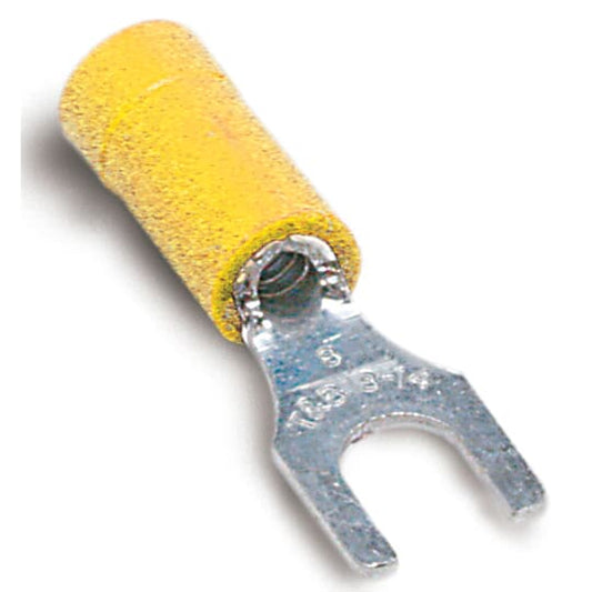 Insulated Vinyl Fork Terminal 12-10 No6 Yellow