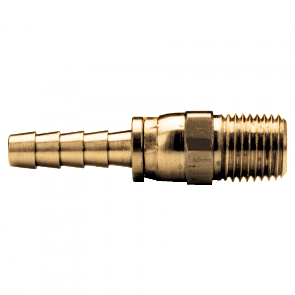 Male Pipe Working Swivel Fitting, Brass, 3/8 ID x 1/2