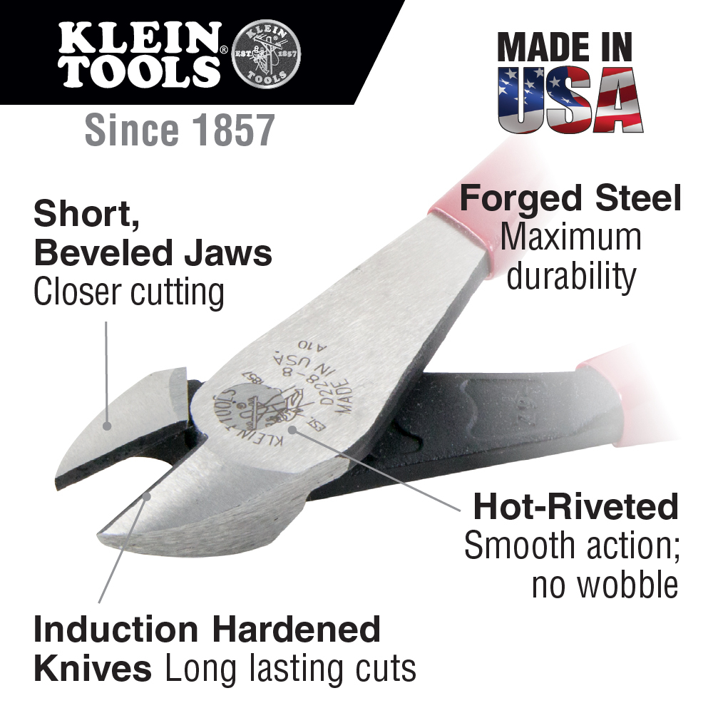 Diagonal Cutting Pliers High-Leverage 8-Inch