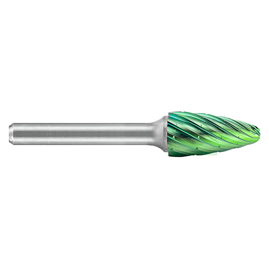 Fraise à bout sphérique SF-1 solide avec revêtement accélérateur, diamètre de fraise 1/4" x tige 1/4" x diamètre extérieur 2" x 5/8" LOC
