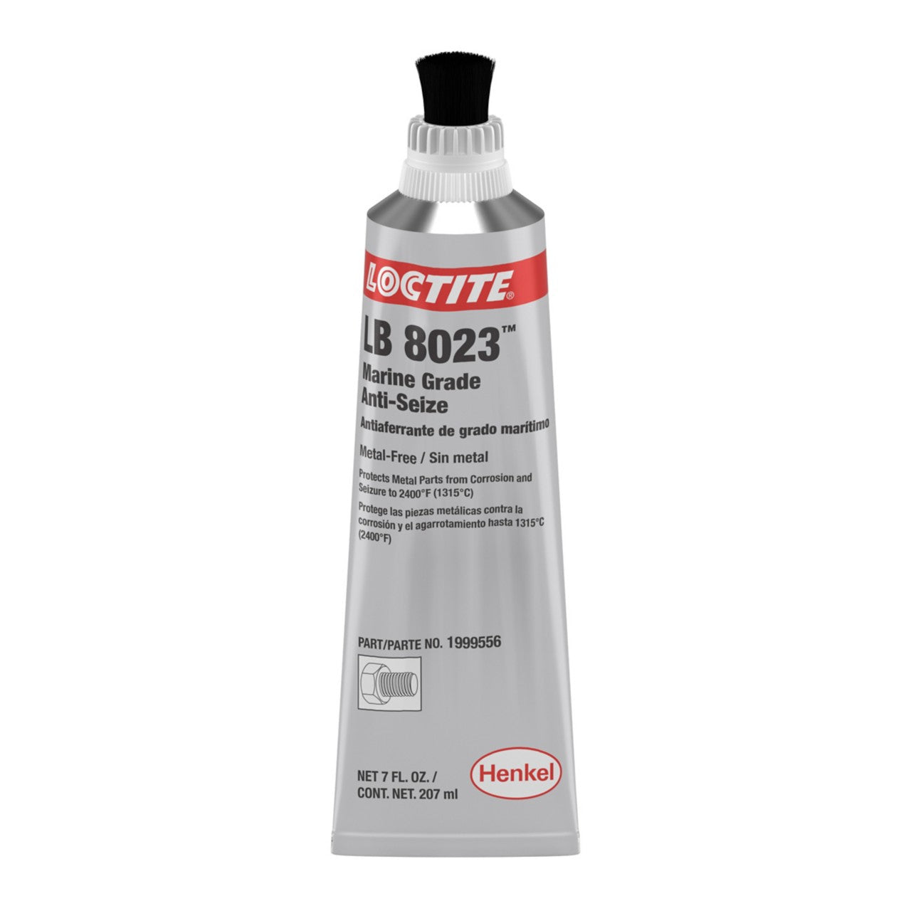 LOCTITE® LB 8023, Black, Metal-Free, Brush Top Lubricant and Anti-Seize, 7 oz Tube