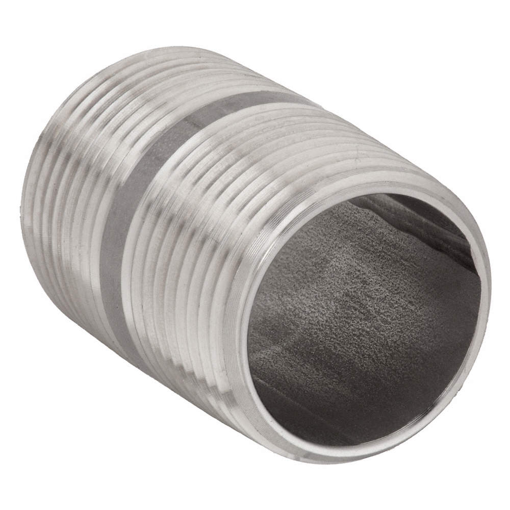 Pipe Nipple, 1 In X 2-1/2 In, 304 Stainless Steel