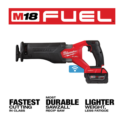 M18 FUEL™ SAWZALL® Recip Saw W/ ONE-KEY™ - 2 Battery XC5.0 Kit