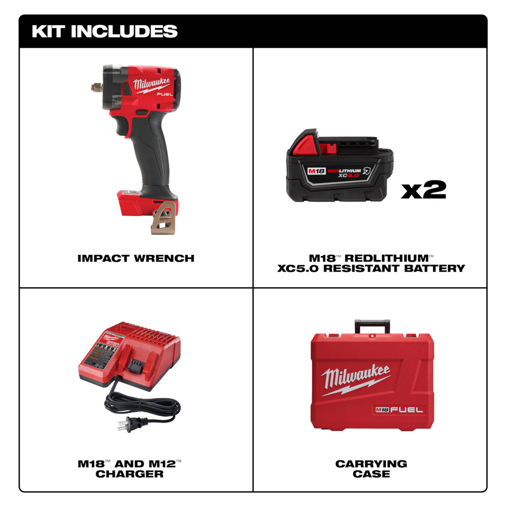 M18 FUEL™ 3/8" Compact Impact Wrench W/ Friction Ring Kit