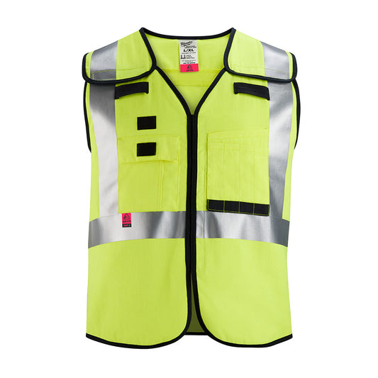 Breakaway High Visibility Yellow Safety Vest, Cat. 1 Class 2, CSA/ANSI  - 4Xl/5Xl, 7/PK