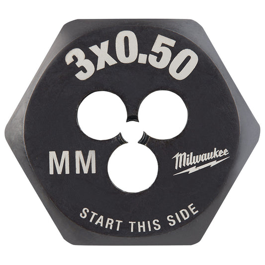 M3-0.50 mm 1-inch Hex Threading Die