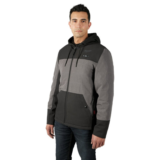 M12™ Veste Chauffante Axis™ À Capuche Kit, Grise, Taille: L