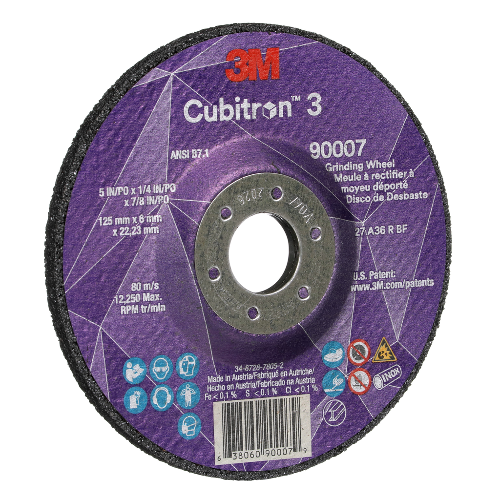 3M Cubitron 3 Grinding Wheel 5in T27 36+