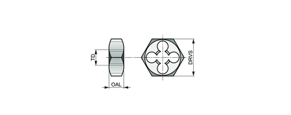 F312 HSS BRT MF Dienuts BS 1127:1950 M10 x 1.25 mm