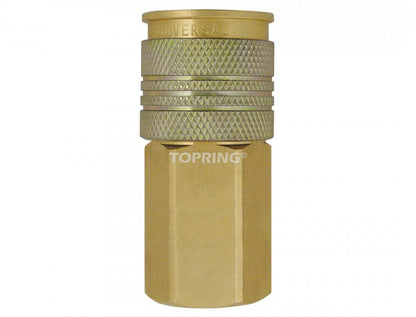 1/4 Universal Brass Quick Coupler 3/8 (F), Uniquik Model, NPT