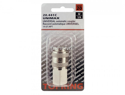 1/4 Universal Steel Quick Coupler 1/4 (F) NPT, Unimax