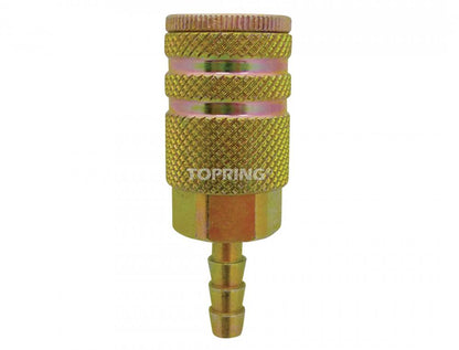1/4 Industrial Steel Quick Coupler With 3/8 Hose Barb, Maxquik Model