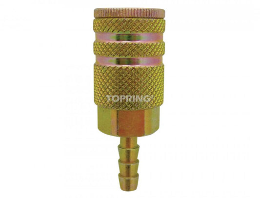 1/4 Industrial Steel Quick Coupler With 1/4 Hose Barb, Maxquik Model