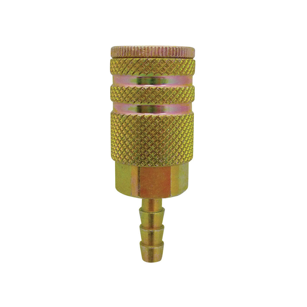 1/4 Industrial Steel Quick Coupler With 3/8 Hose Barb, Maxquik Model