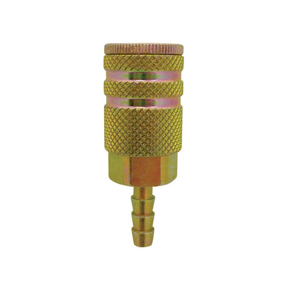 1/4 Industrial Steel Quick Coupler With 3/8 Hose Barb, Maxquik Model