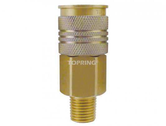 1/4 Industrial Brass Quick Coupler 1/4 (M), Uniquik Model NPT