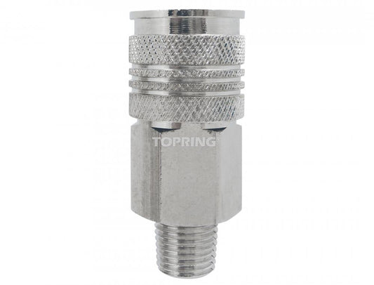 1/4 Industrial Brass Quick Coupler 1/4 (M) NPT, Uniquik Model