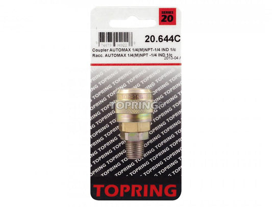 1/4 Industrial Brass Quick Coupler 1/4 (M) NPT, Automax Model