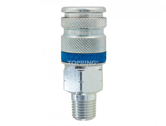 1/4 Industrial Steel Quick Coupler 1/4 (M) NPT, Quiksilver Model (20.646)