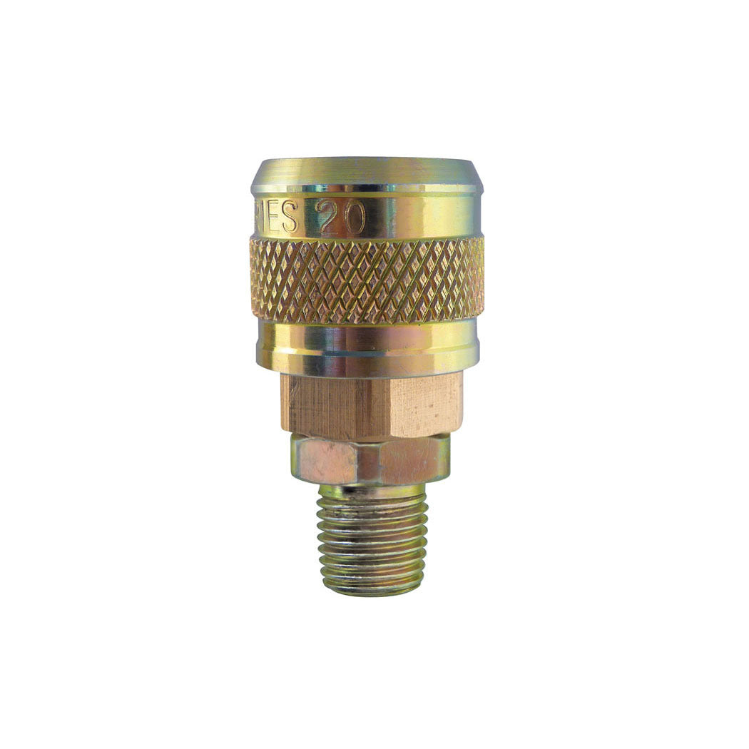 1/4 Industrial Brass Quick Coupler 3/8 (M) NPT, Automax Model