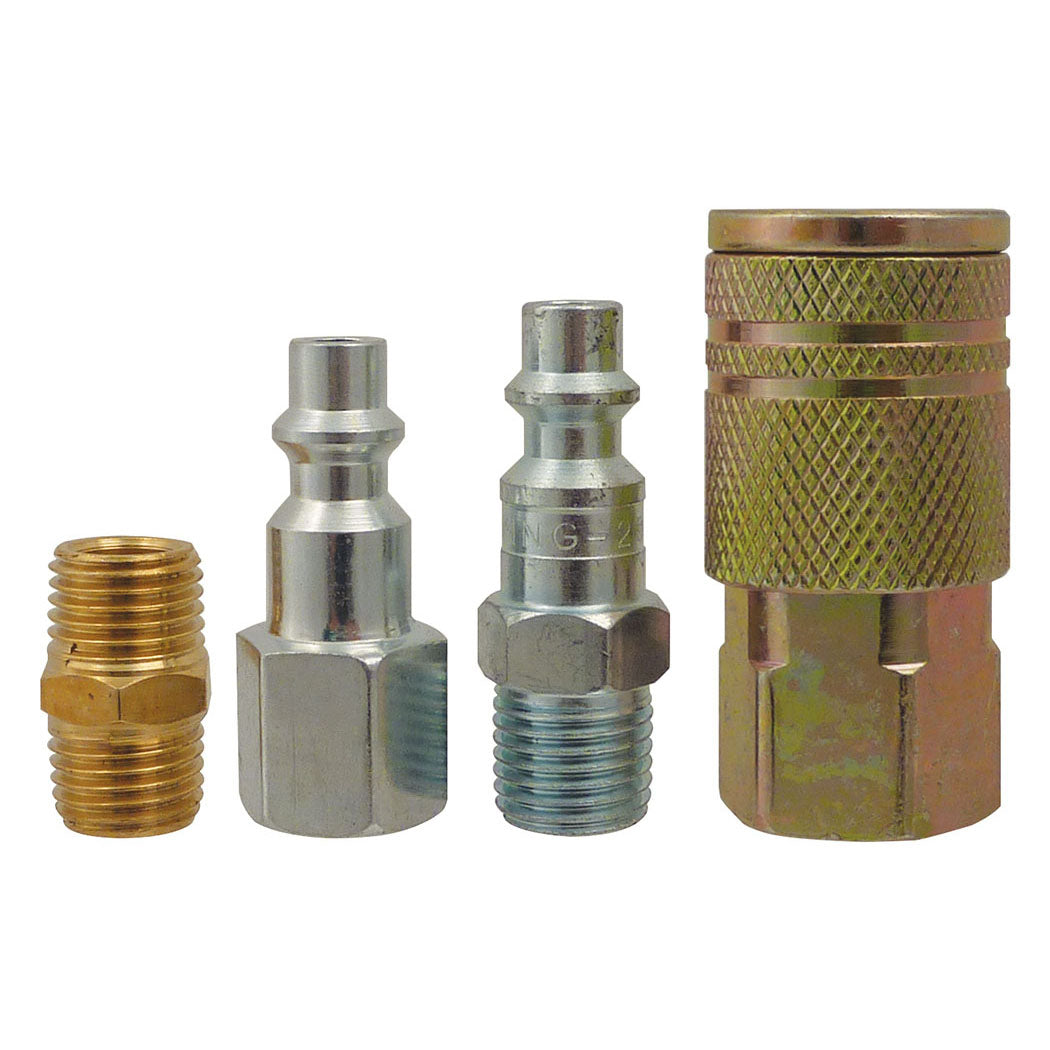 Ensemble industriel 1/4 avec raccord rapide en acier 1/4 (F) NPT et 2 connecteurs