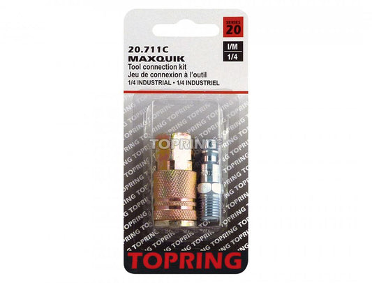 Ensemble industriel 1/4 avec raccord rapide en acier 1/4 (F) NPT et  1 connecteur