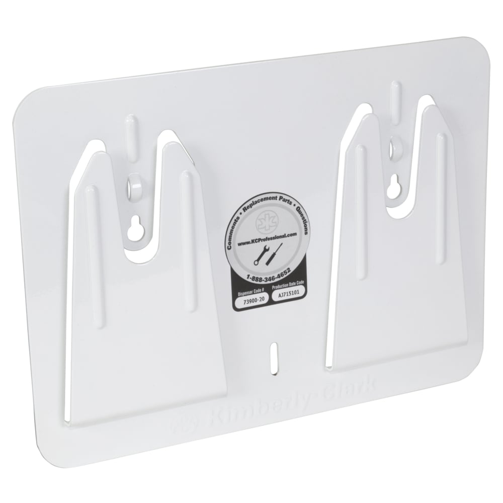 Access Wall Mounted Wiper Dispenser for WypAll® Wipes (73900), White and Steel, Holds Brag and Pop Up Boxes, 10.8" x 0.65" x 8"