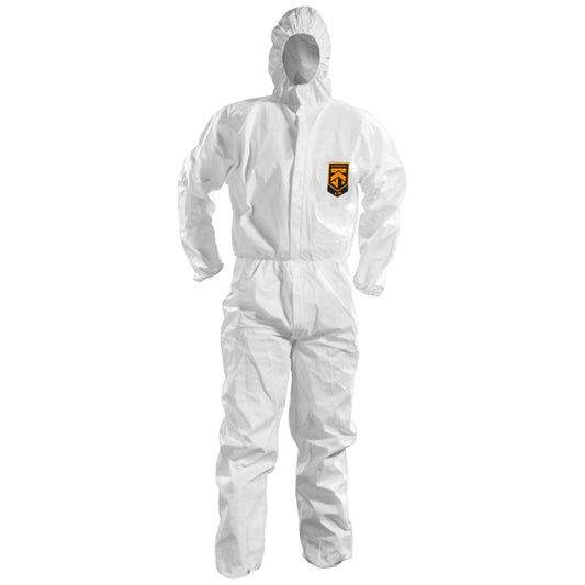 KleenGuard™ A50 Breathable Splash & Particle Protection Coveralls - Hooded / White / 3XL