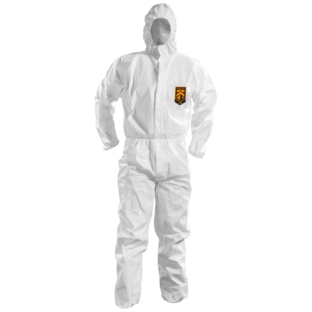 KleenGuard™ A50 Breathable Splash & Particle Protection Coveralls - Hooded / White / XL