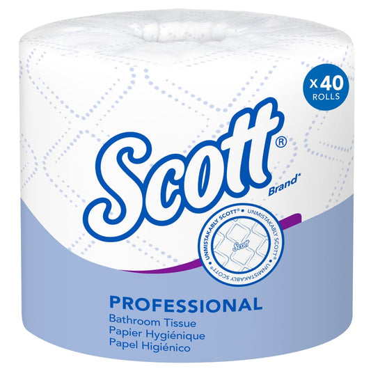 Papier hygiénique rouleau standard Scott, 2 plis, 550 feuilles/rol, 40rol/cs