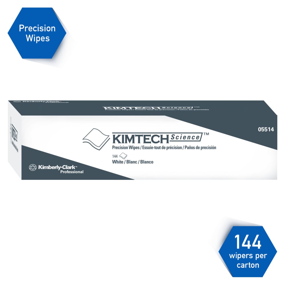 Kimtech™ Science Precision Wipes (05514), White, 15 Pop-Up Boxes / Case, 144 Sheets / Box, 2,160 Sheets / Case