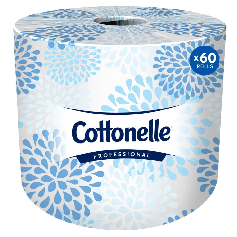 Rouleau de papier hygiénique standard Cottonelle® Professional (17713), 2 épaisseurs, blanc (451 feuilles/rouleau, 60 rouleaux/caisse, 27 060 feuilles/caisse)