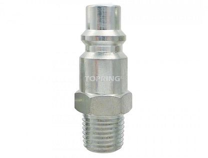 3/8 Industrial Steel Coupler Plug 1/2 (M) NPT
