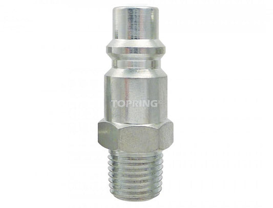 3/8 Industrial Steel Coupler Plug 1/2 (M) NPT