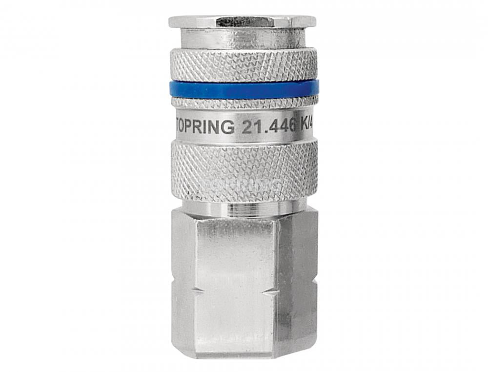 3/8 Industrial Brass Quick Coupler 1/4 (F) NPT, Quiksilver Model