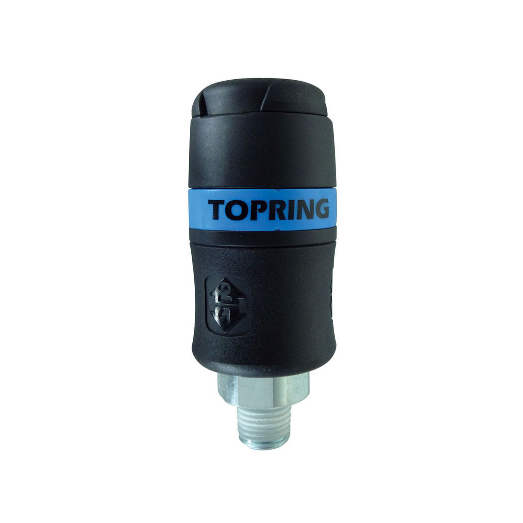 3/8 Industrial Composite Quick Coupler 1/2 (M) NPT, Topquik Model
