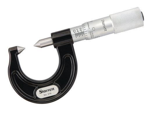 Comparateur de filetage de vis Micromètre à enclume pointue Plage 0-7/8"