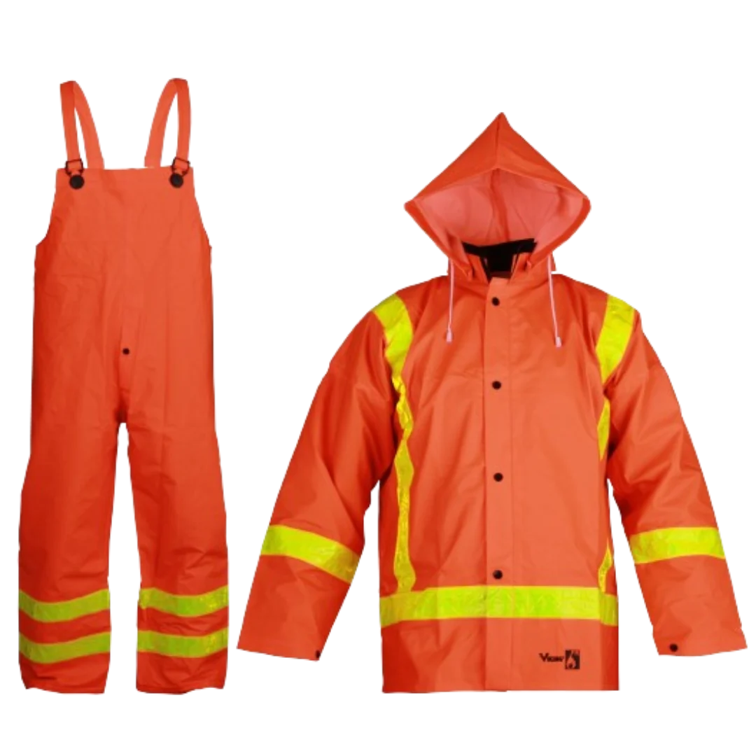 Combinaison ignifuge 3 pièces Viking Handyman®, orange, PVC/polyester/PVC traité FR 0,35 mm, XL