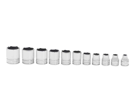 Jeu de 11 douilles peu profondes SAE Flank Drive® à 6 pans, entraînement 3/8" (1/4, 5/16, 3/8-7/8")