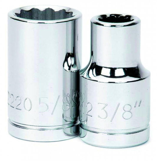 Drive Shallow 6-Point Sockets, SAE 1/2"