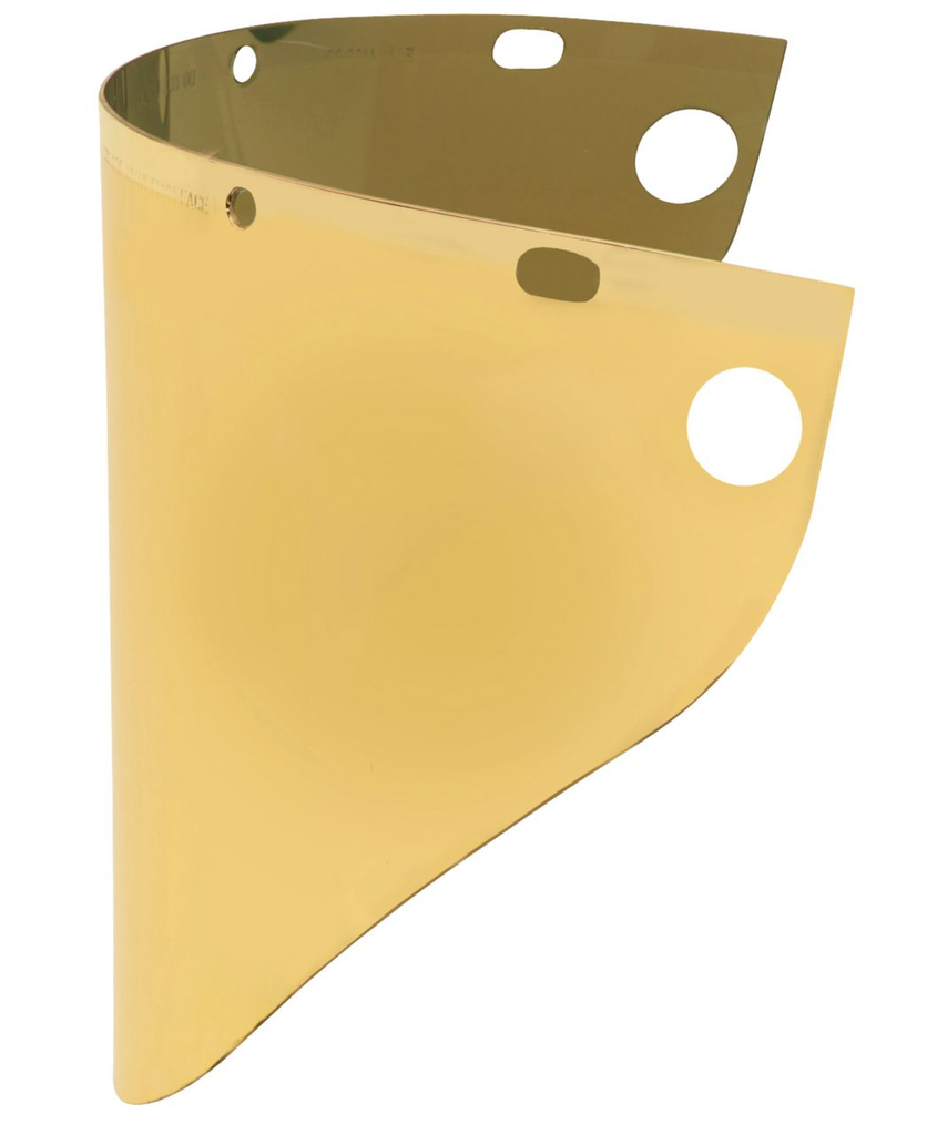 Honeywell Fibre-Metal® 9 3/4" X 19" X .06" Dark Green Propionate Extended View Faceshield