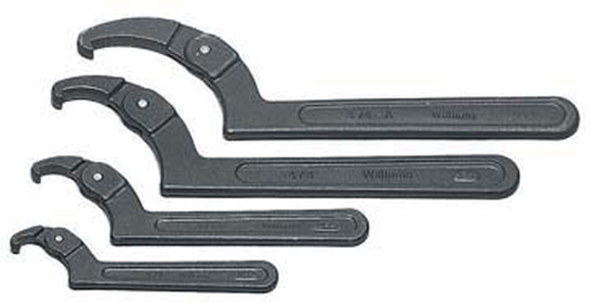 4 Piece SAE Adjustable Face Spanner Wrench Set