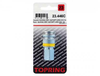 Raccord rapide en acier 1/4 Aro 210 1/4 (F) NPT, modèle Quiksilver Produit #:23.446C