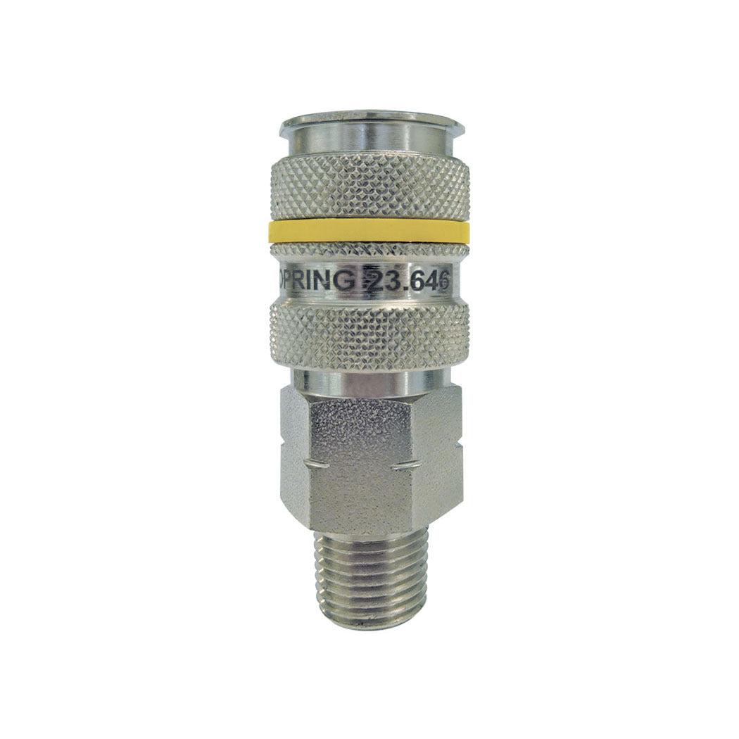 1/4 Aro 210 Steel Quick Coupler 1/4 (M) NPT, Quiksilver Model Product #:23.646C